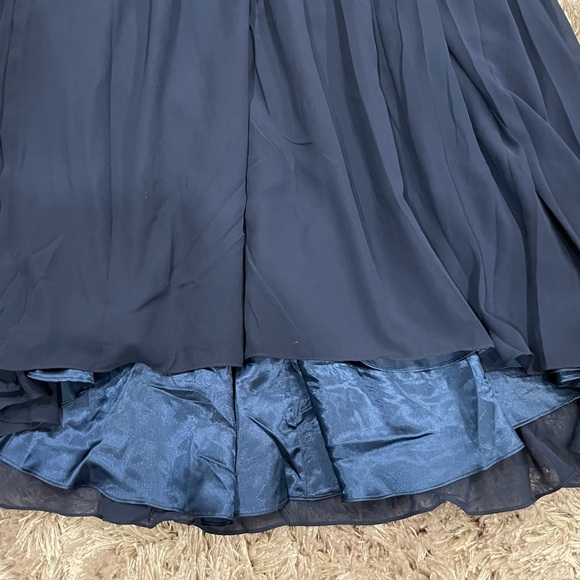 Mac Duggal 55147 Midnight Blue Sleeveless Gown 2 - Picture 4 of 8